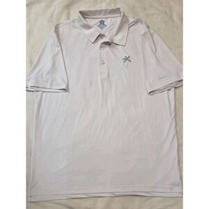 CHUBBIES MENS SHORT SLEEVE WHITE POLO WITH PALM TREE SIZE 2XL